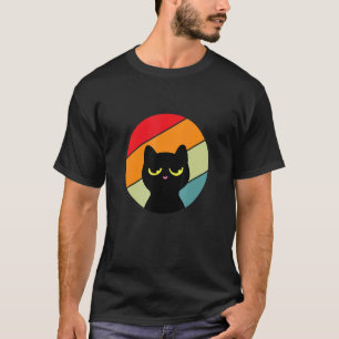 Camiseta Papai Gato, pôr do sol retrô estilo anos oitenta d