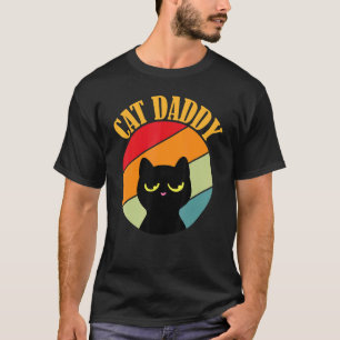 Camiseta Papai Gato pôr do sol retrô estilo anos oitenta de