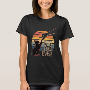 Camiseta Papai Gato Retro Vintage Engraçado Bata Punho Melh