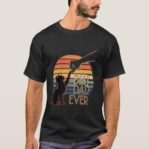 Camiseta Papai Gato Retro Vintage Engraçado Bata Punho Melh