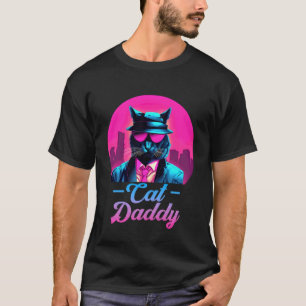 Camiseta Papai Gato Vintage Oitenta 80s Estilo Pai de Gato