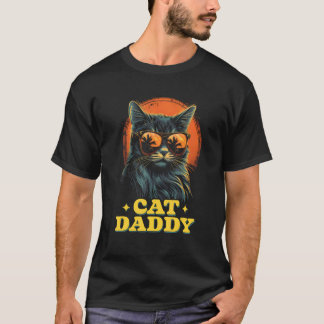 Camiseta Papai Gato Vintage Retro Amantes de Gatos 90s 80s 