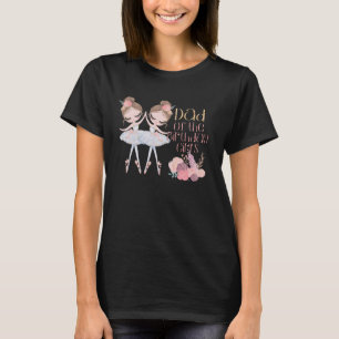Camiseta Papai Gêmeas Aniversário Bailarina Dançarina Combi