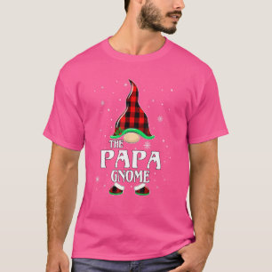 Camiseta Papai Gnome Xadrez Búfalo Família Correspondente N