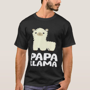 Camiseta Papai Lhama Homens Meninos Lhama Papai Lhama