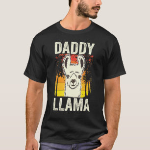 Camiseta Papai Lhama Para Meninos Homens Dia dos Pais Para
