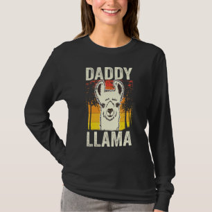 Camiseta Papai Lhama Para Meninos Homens Dia dos Pais Para
