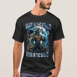 Camiseta Papai nas Ruas Gatinho nas Folhas Engraçado Al