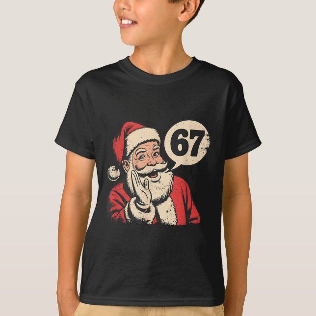 Camiseta Papai Noel 67 Natal Six Seven Meme (Frente)