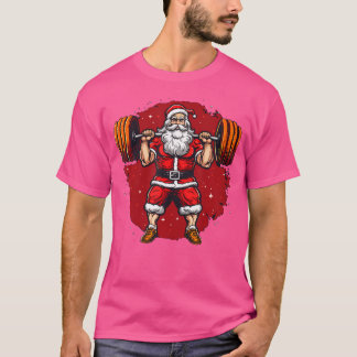 Camiseta Papai Noel Adora Pesos De Elevação