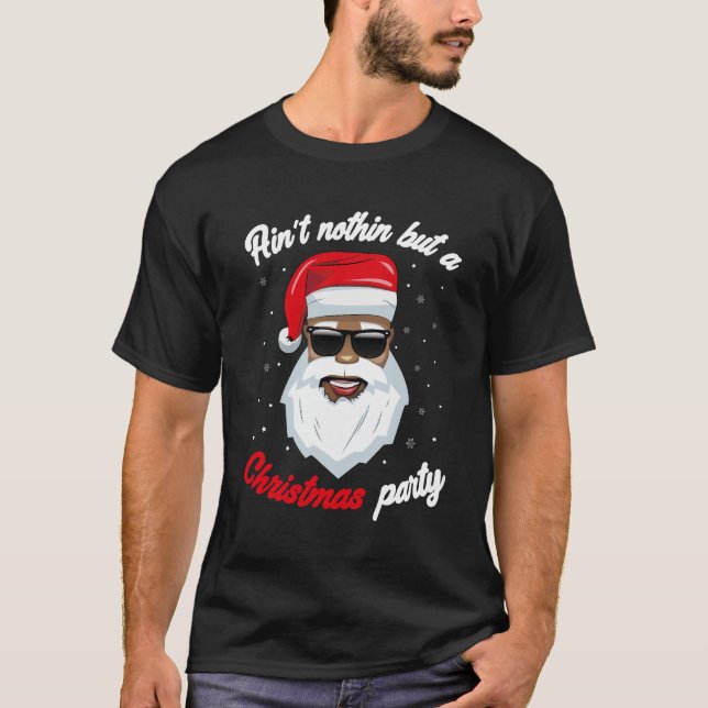 Camiseta papai noel africano natal  (Frente)