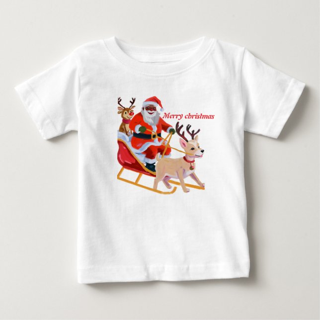 Camiseta Papai Noel afro-americano (Frente)