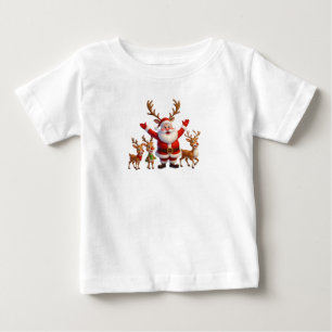 Camiseta Papai Noel Alegre e Amigos
