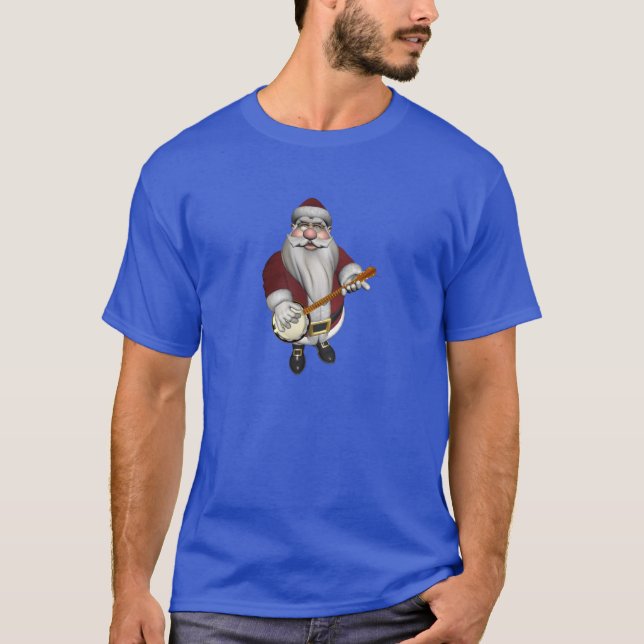 Camiseta Papai Noel Ama Seu Banjo (Frente)