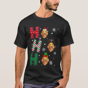 Camiseta Papai Noel Amante do Cão Retriever Dourado Natal