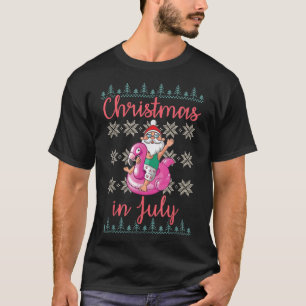 Camiseta Papai Noel Andando Na Feliz Do Pato No Natal De Ju