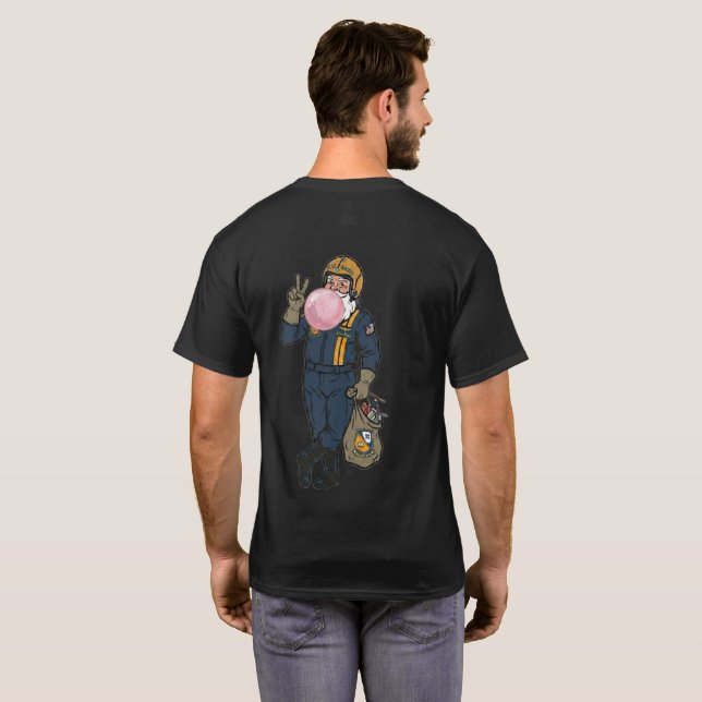 Camiseta Papai Noel Anjo Azul  (Parte Traseira Completa)