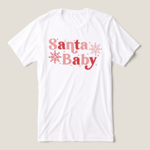 Camiseta Papai noel Bebê - Design de Tipografia Feriada Div