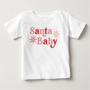 Camiseta Papai noel Bebê - Design de Tipografia Feriada Div