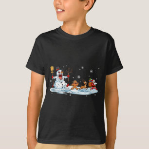 Camiseta Papai Noel Biscoito de Gengibre Renas de Natal Hom