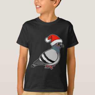 Camiseta Papai noel bonito do pombo dos desenhos animados