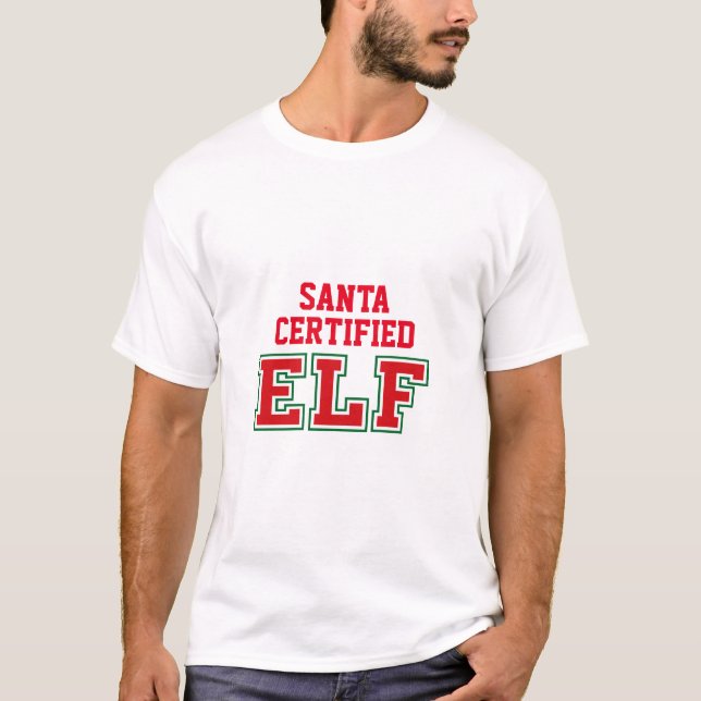 Camiseta Papai noel Certified Elf (Frente)