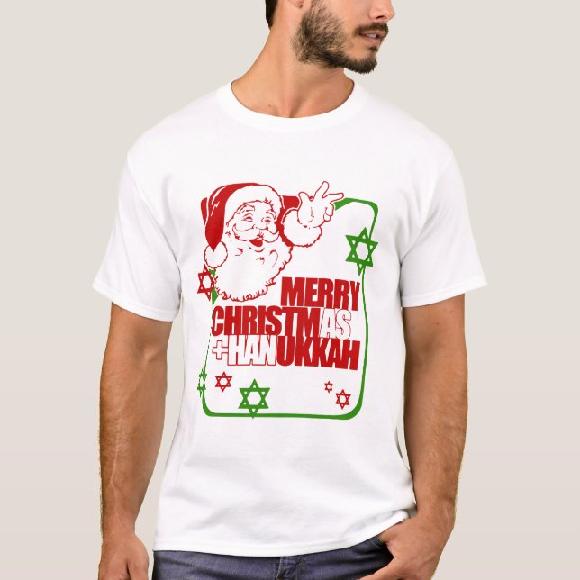 Camiseta Papai noel Christmukkah (Frente)