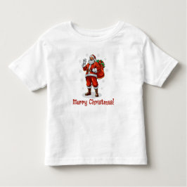 Camiseta Papai Noel Clássico trazendo presentes de Natal