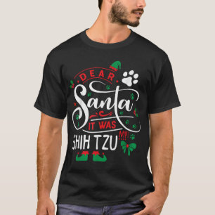 Camiseta Papai Noel Clause elf Xmas O Cachorro de Natal rep