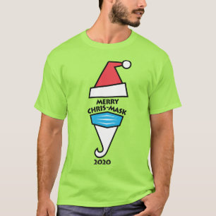 Camiseta Papai Noel com a Feliz Chris-Mask 2020 Design