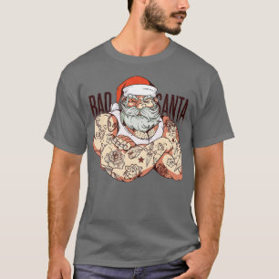 Camiseta Papai Noel com barba de chapéu e Cristo Papai noel