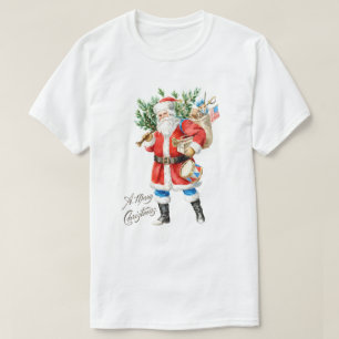 Camiseta Papai Noel com Brinquedos e Tambor