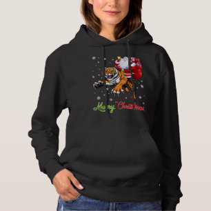 Camiseta Papai Noel com Feliz de Tiger no Xmas Gift