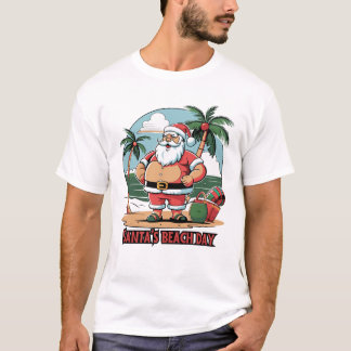 Camiseta Papai Noel com um Twist - Dia da Praia