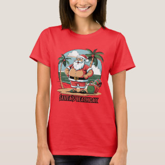 Camiseta Papai Noel com um Twist - Dia da Praia