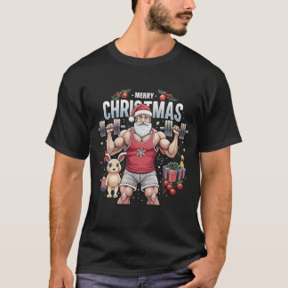 Camiseta Papai Noel com um Twist - Feriado de Papais noeis