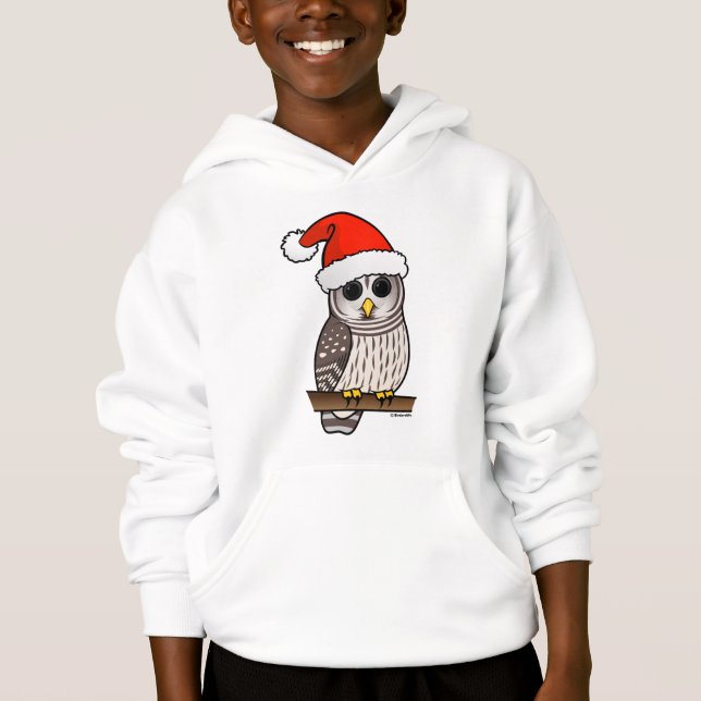 Camiseta Papai noel da coruja barrada do Natal (Frente)