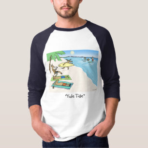 Camiseta Papai noel da maré de Yule & feriado das férias 