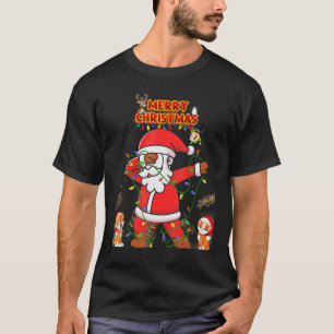 Camiseta Papai Noel Dabbing Cachorro e Gato Fofo