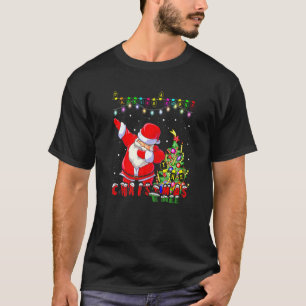 Camiseta Papai Noel Dabbing Em Torno Da Árvore De Natal Em 