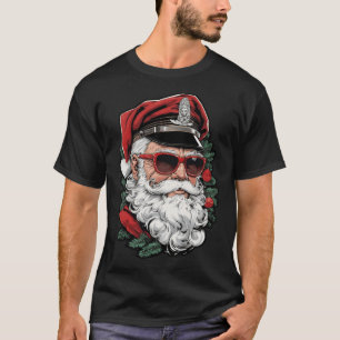 Camiseta Papai Noel de Couro da Finlândia Gay Natal Orgulho