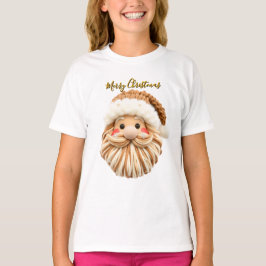 Camiseta Papai Noel de Fio Falso Natal
