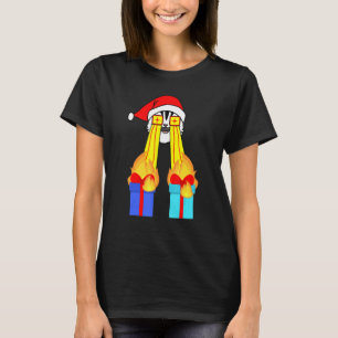 Camiseta Papai noel de Gato Laser Engraçado Menino Feio