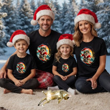 Papai Noel de Gato Surfista de Traço de Pincel Nat