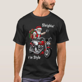 Camiseta Papai Noel de Motoqueiro