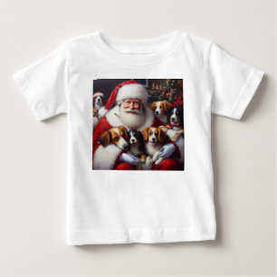 Camiseta Papai Noel de Natal com Cães 2