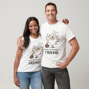 Camiseta Papai Noel de Natal Obrigado por ser um amigo