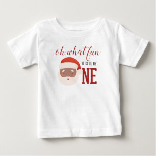 Camiseta Papai Noel de Natal Primeiro Aniversário
