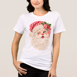 Camiseta Papai Noel de Renda Personalizado Natalino, Feliz