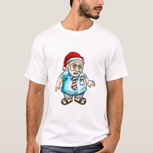 Camiseta Papai Noel de Sandália (Frente)